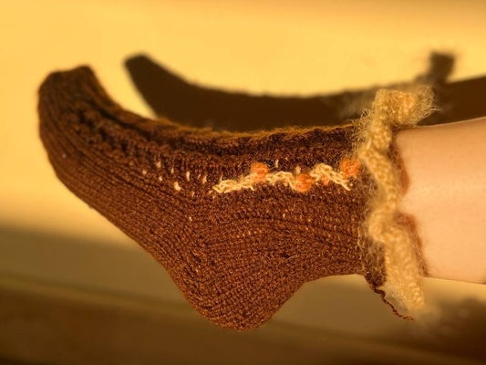 Rust and Cream socks